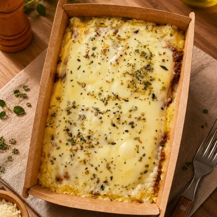 Lasanha Bolonhesa com Queijo Mussarela